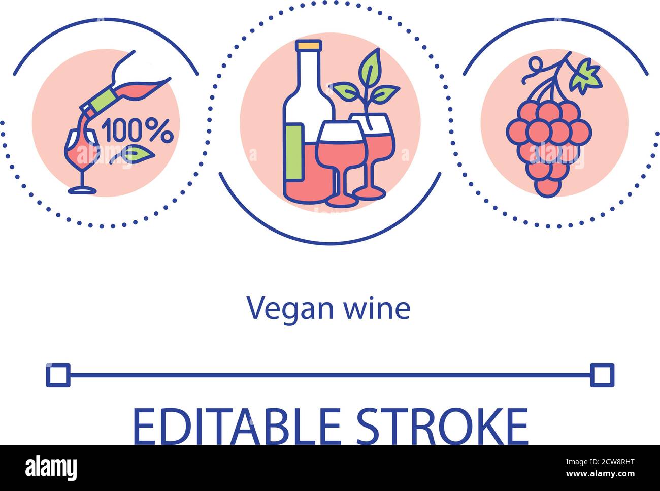 Vegan wine concept icon Stock Vector Image & Art Alamy
