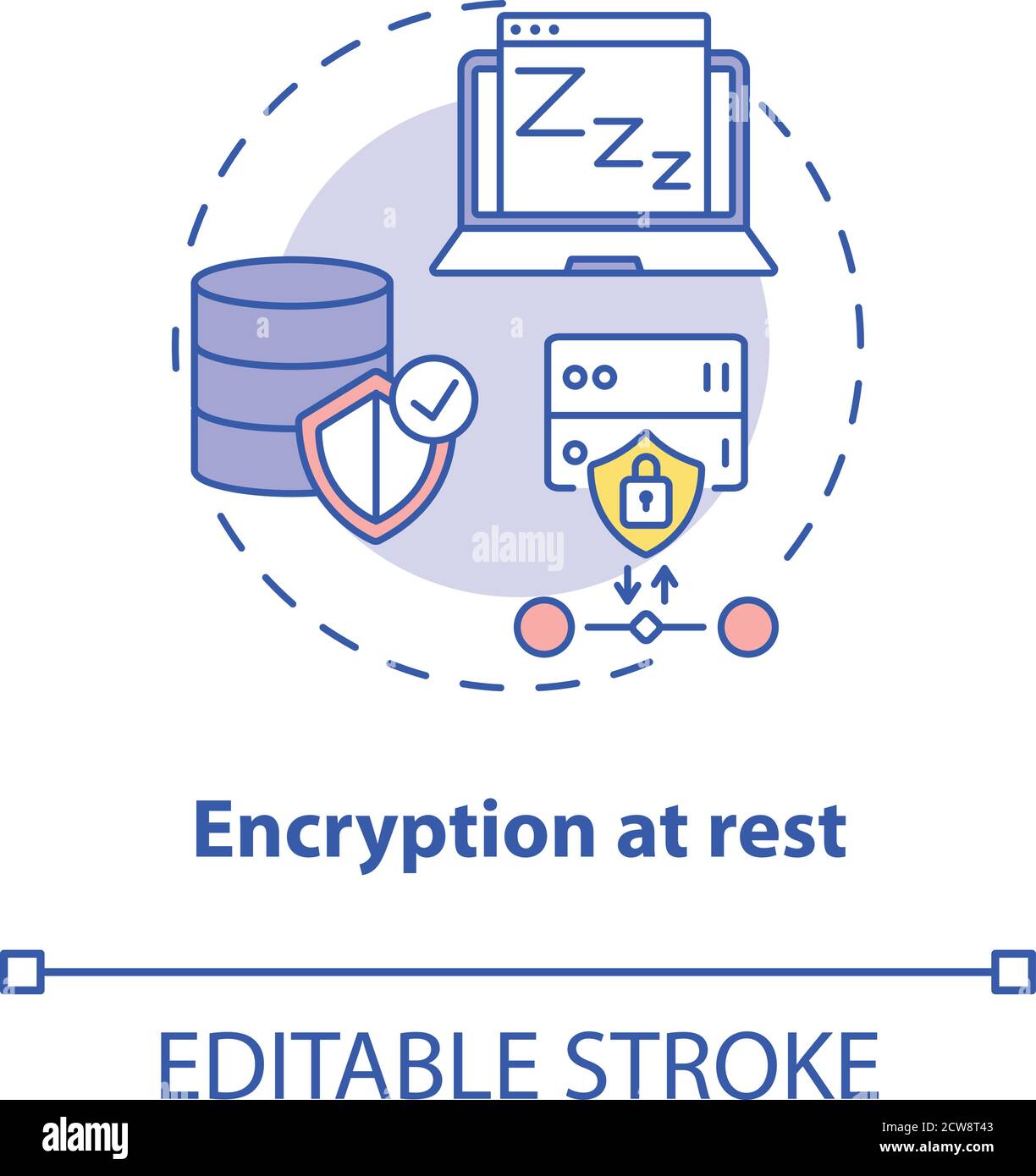 Encryption at rest concept icon Stock Vector Image & Art - Alamy