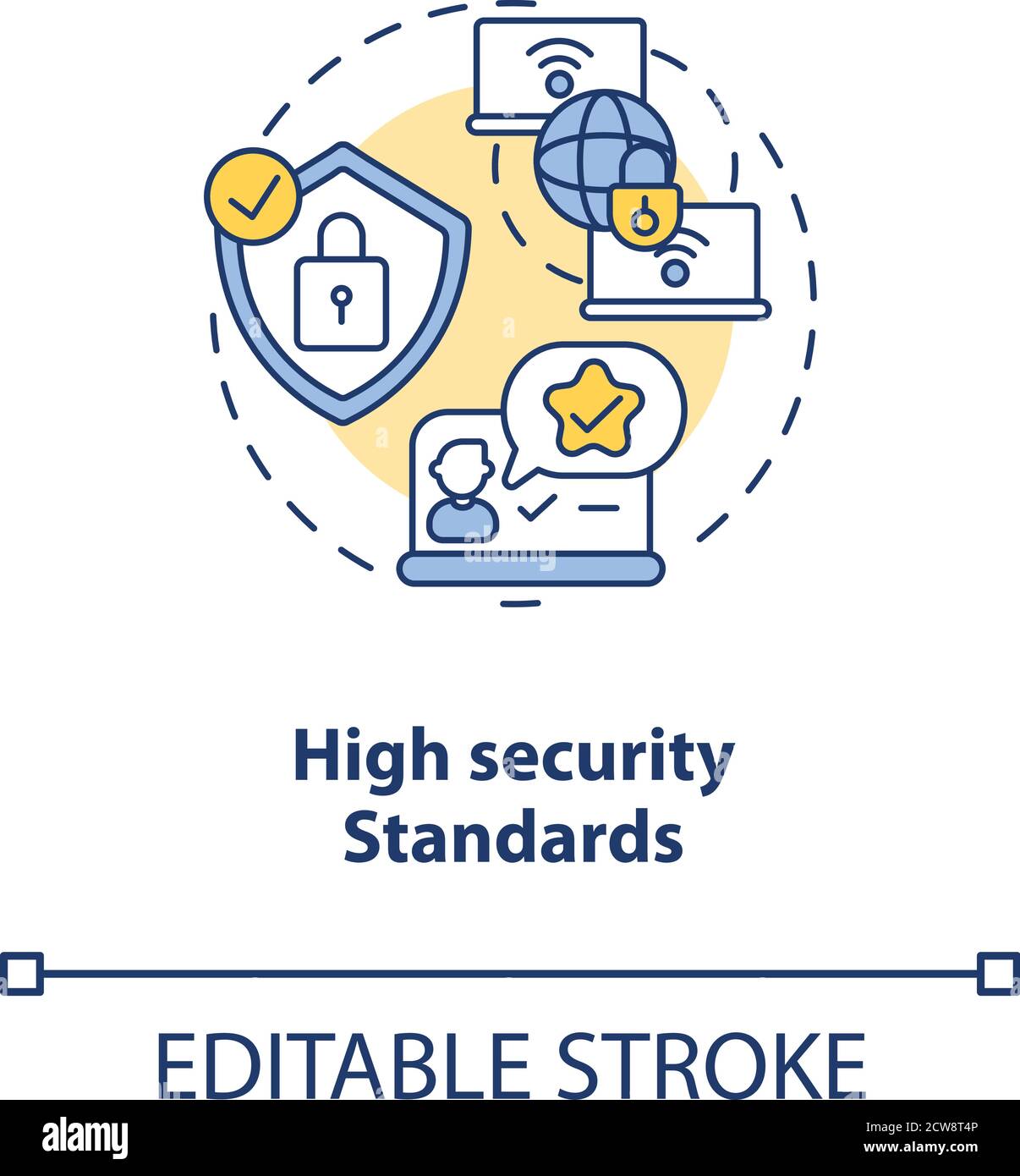 High security standards concept icon Stock Vector Image & Art Alamy
