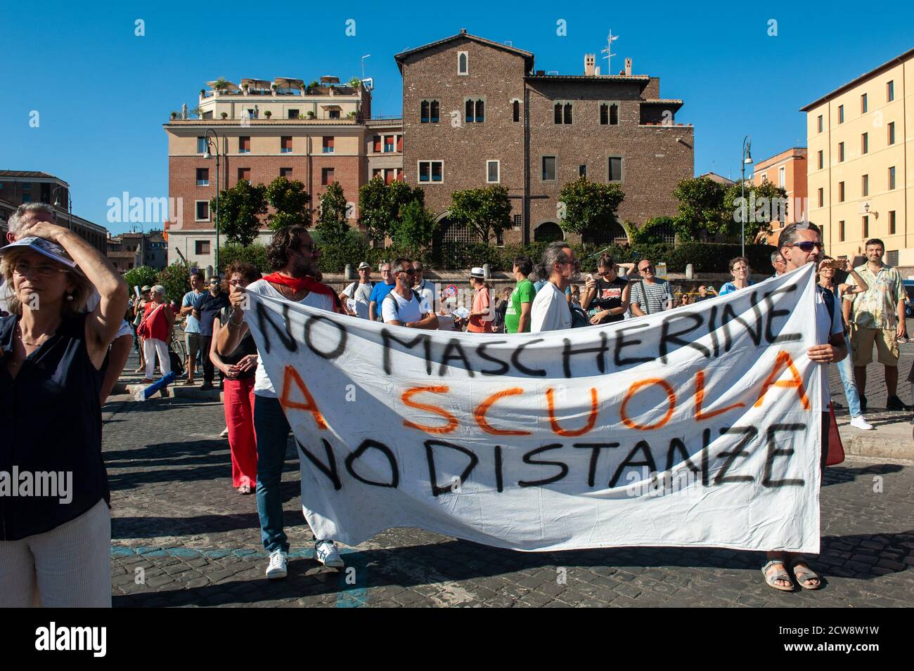 Mask Rally Rome, Italy, 05/06/2020: No Mask rally, against the