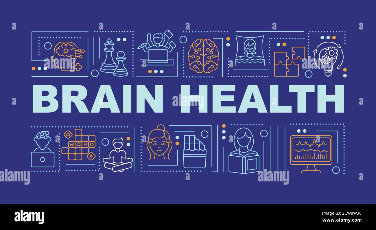 Brain health word concepts banner Stock Vector