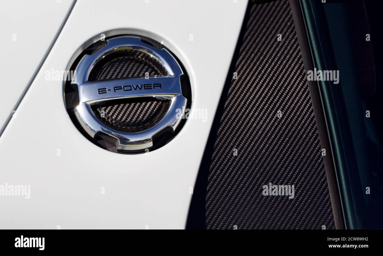 Porsche 918 Spyder EPower fuel cap Stock Photo Alamy