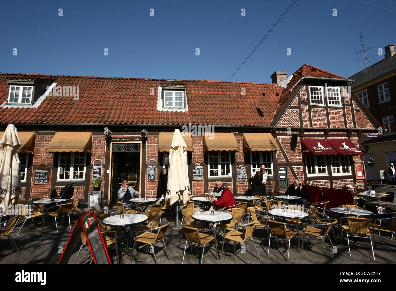 Restaurant in Axeltorv Helsingør in 2005 Stock Photo Alamy