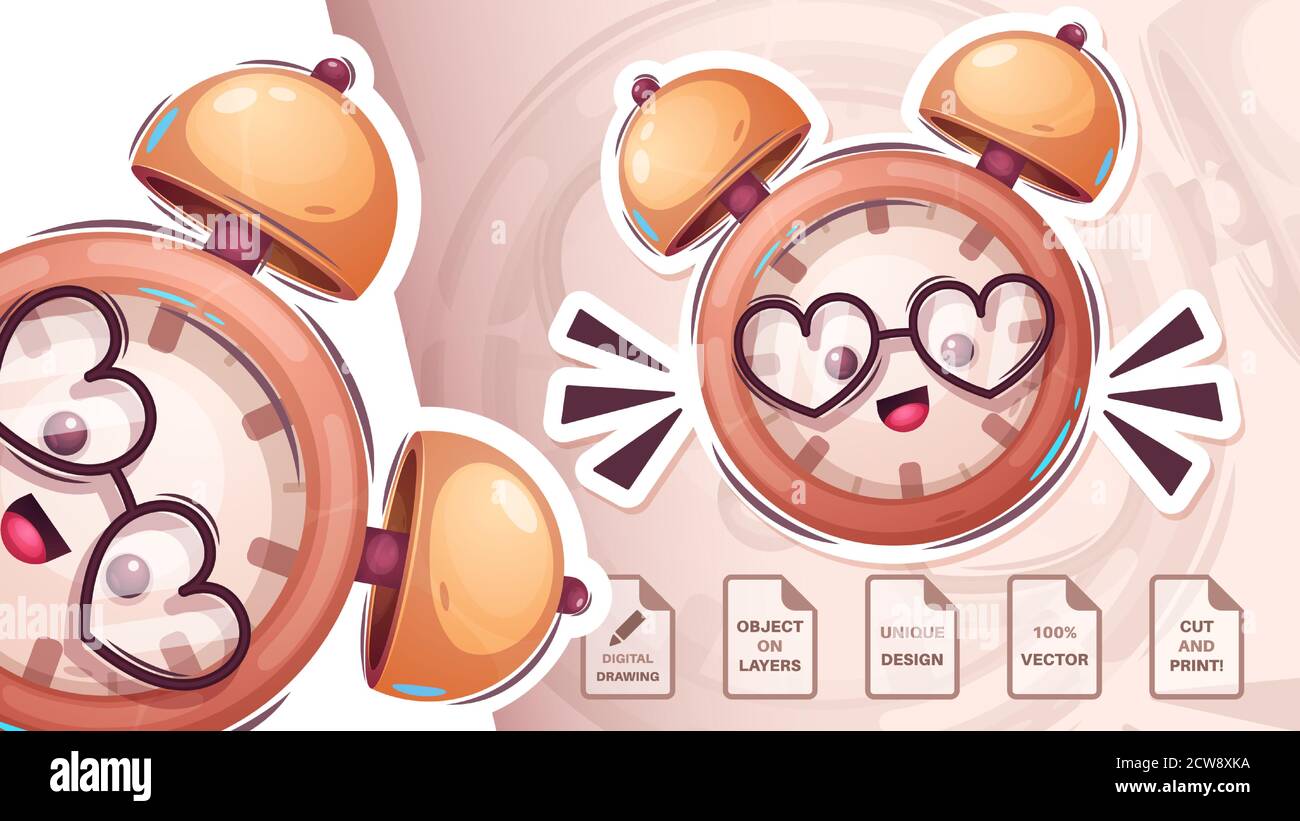 Baby alarm clock Stock Vector Images - Alamy