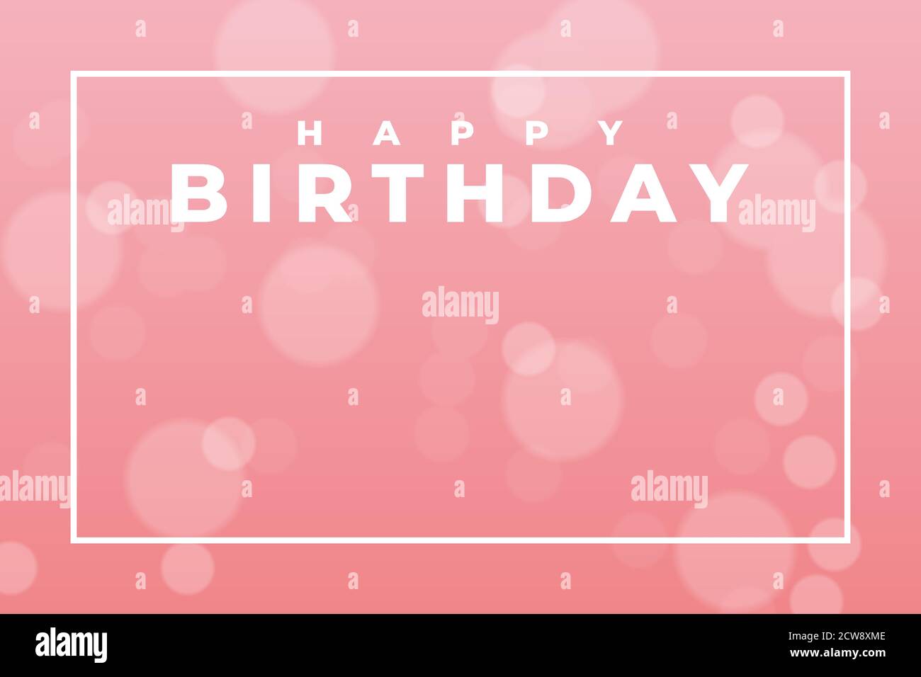Happy birthday banner. Birthday party background design with confetti on blurry pink background . vector illustration Stock Vector