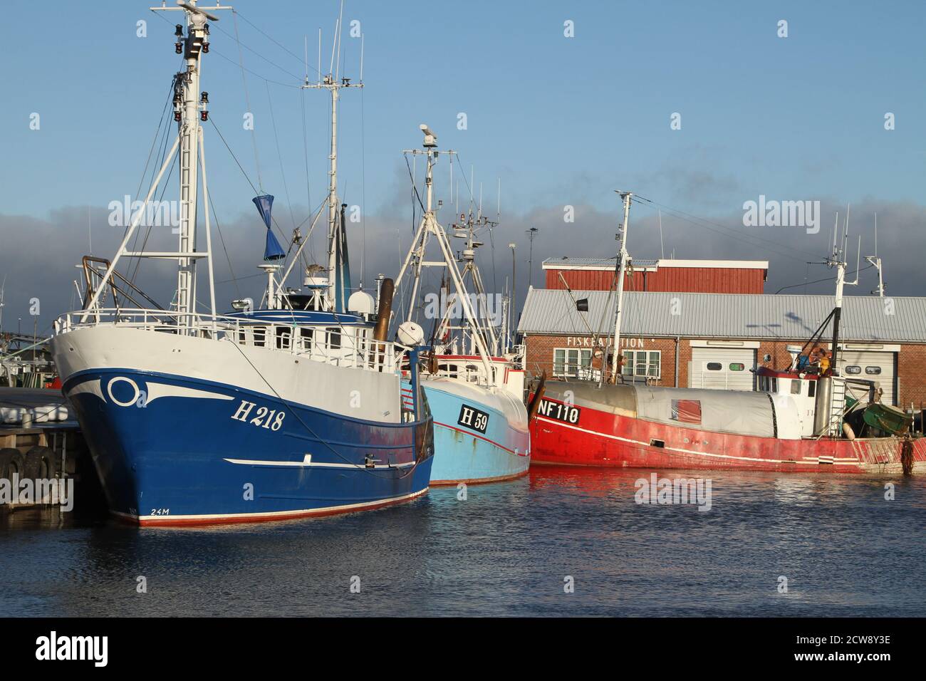 Fishing boats in Gilleleje Denmark Stock Photo