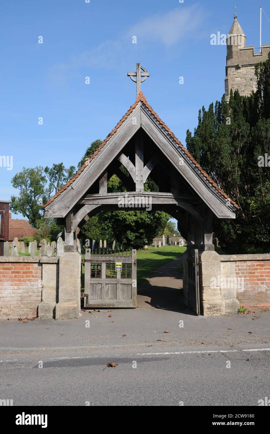 Lych gate, Great Horwood, Buckinghamshire Stock Photo