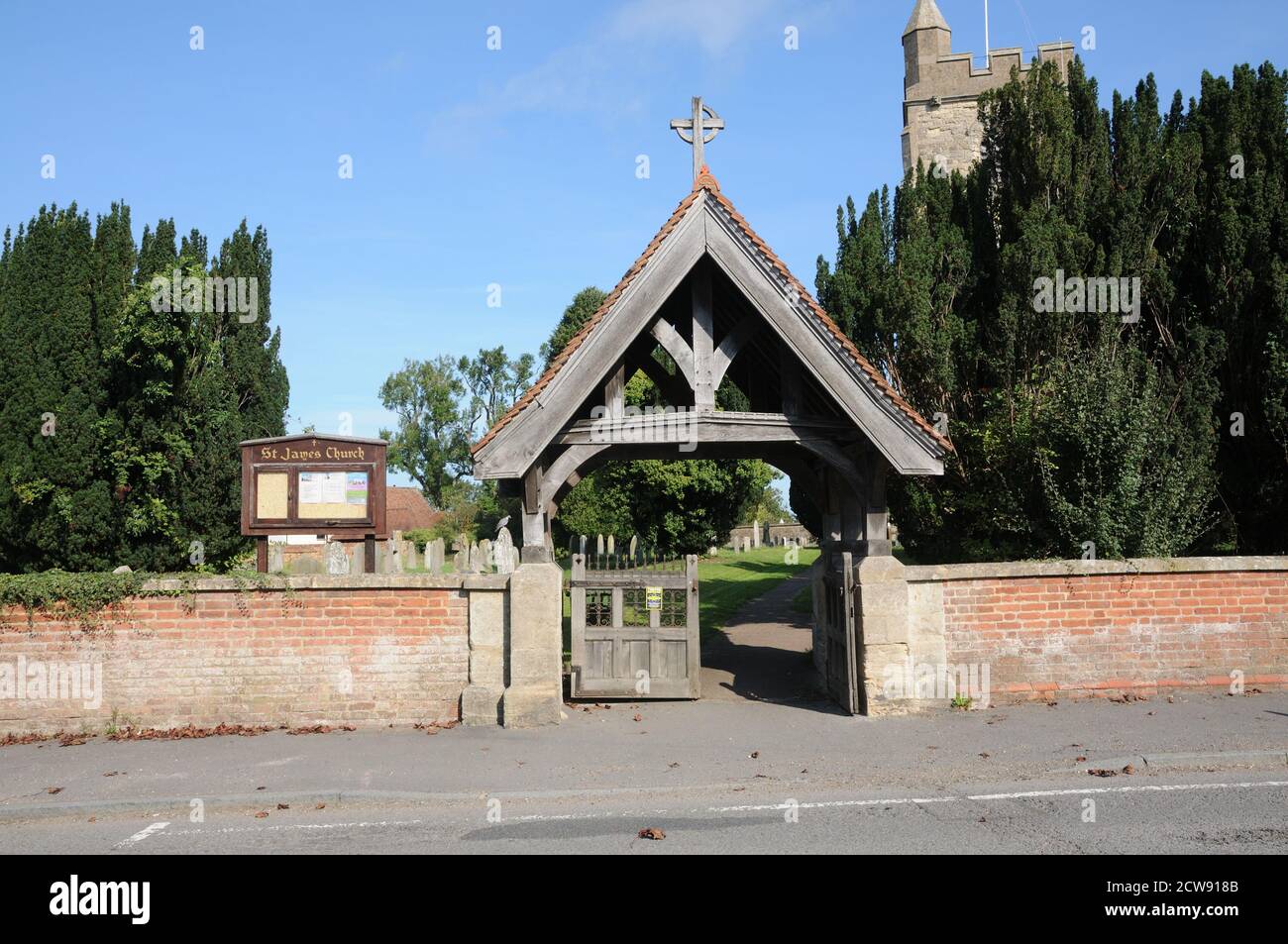 Lych gate, Great Horwood, Buckinghamshire Stock Photo