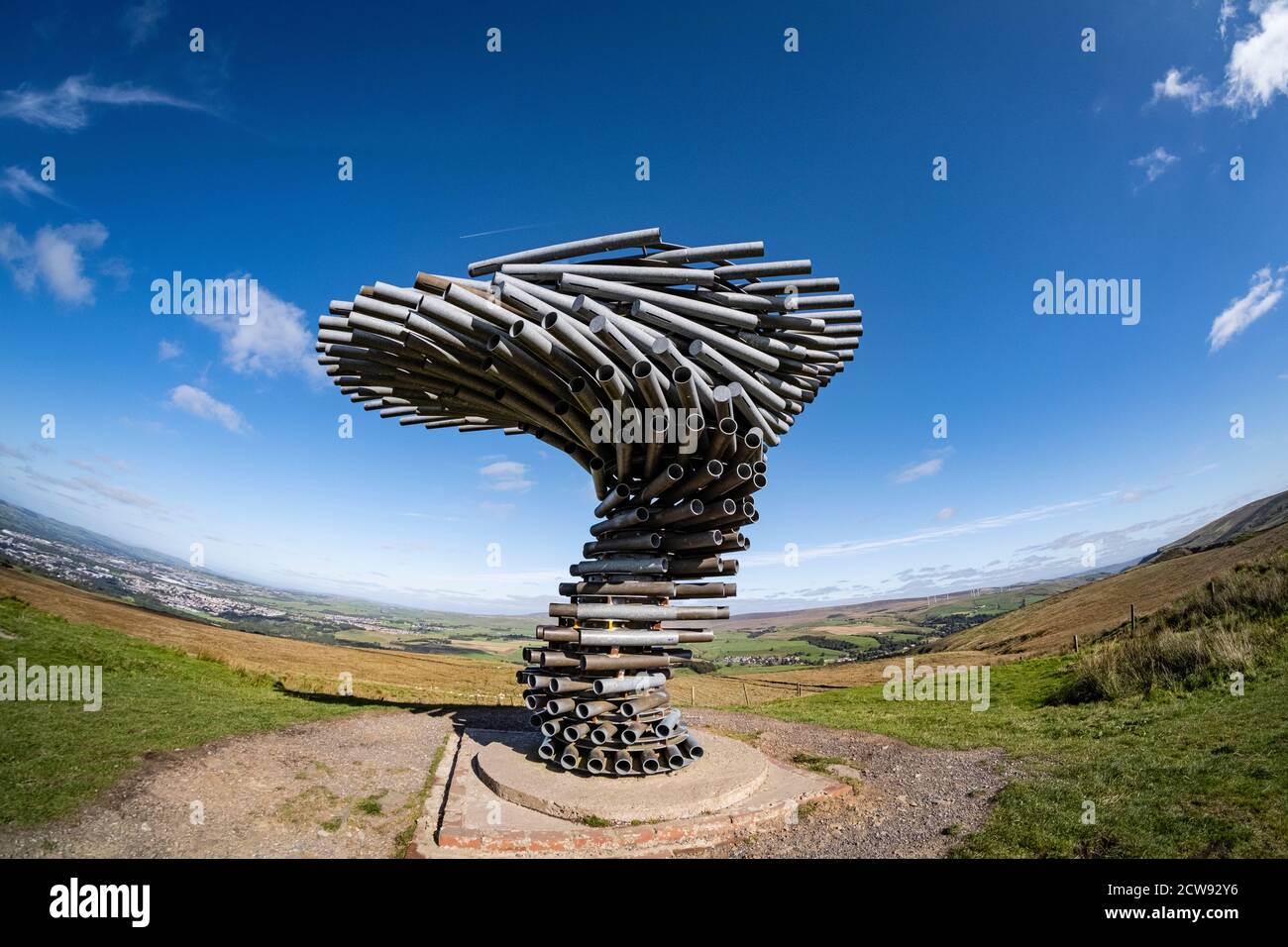 The Singing Ringing Tree Panopticon on the Pennine Hills near Burnley ...