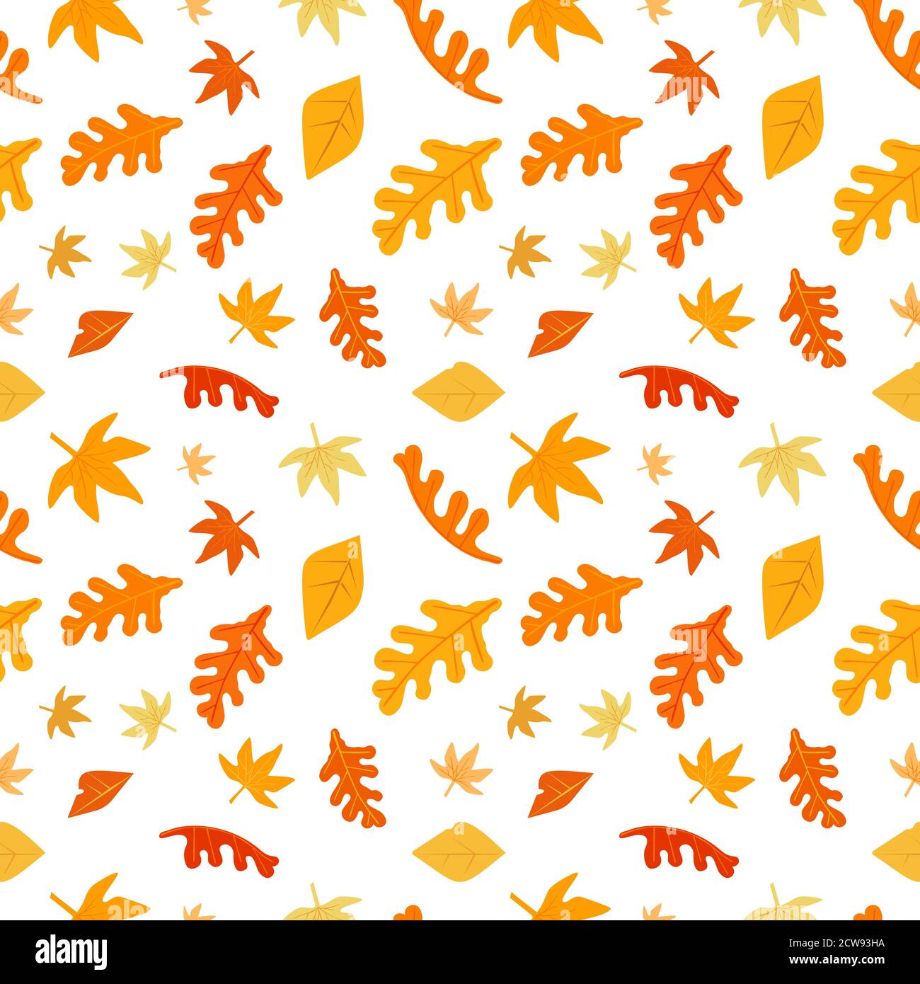 Autumn fallling leaves seamless vector pattern Stock Vector
