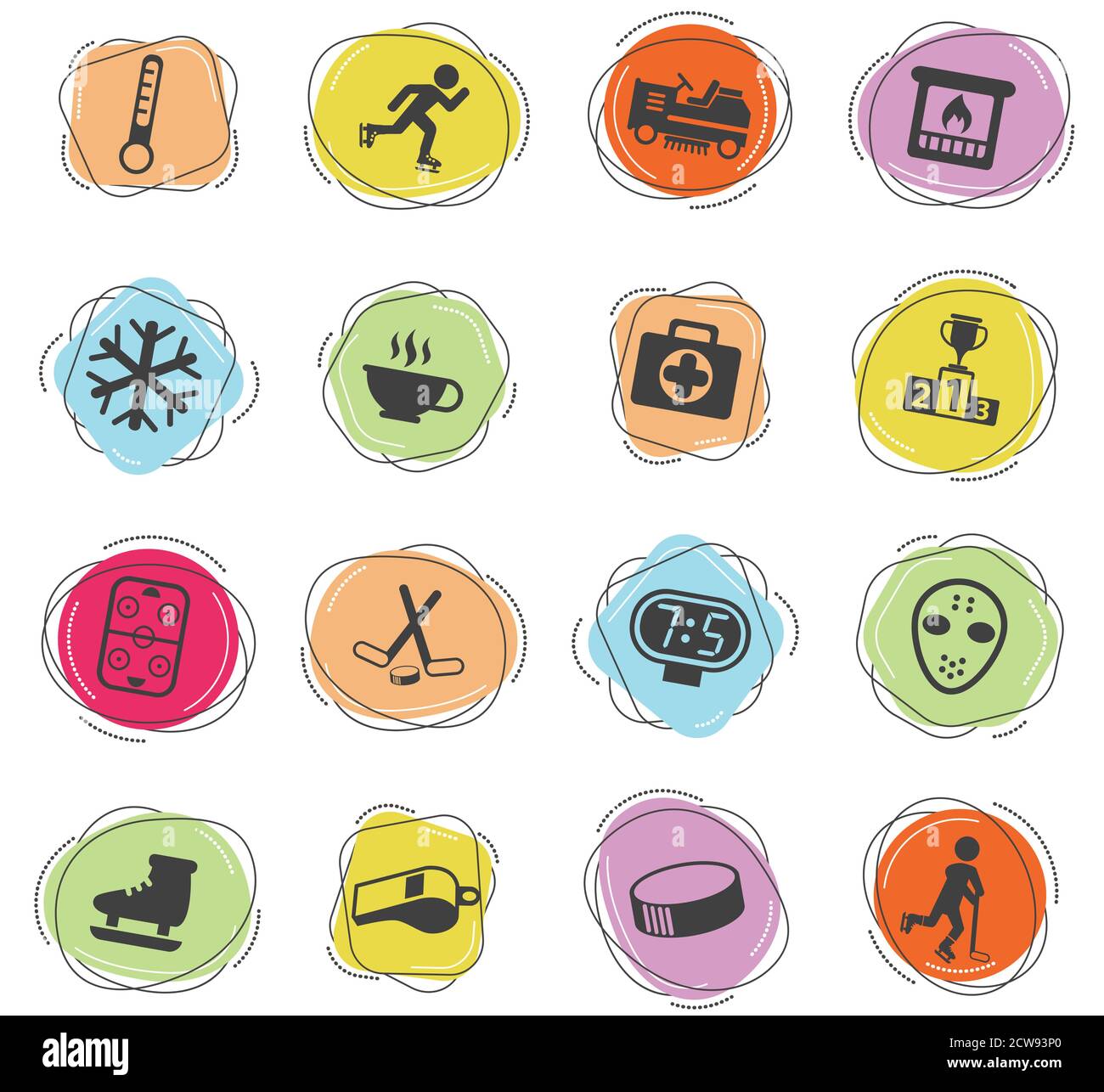 ice rink icon set Stock Vector Image & Art - Alamy