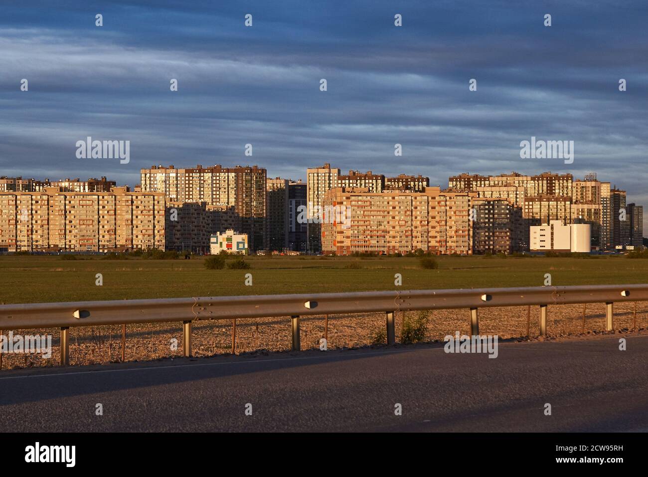 Saint Petersburg-Russia June 2020 multi-storey building exterior and architecture of modern design in Russia Stock Photo