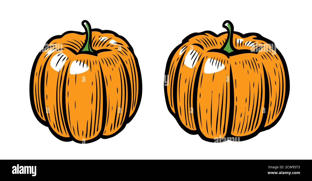 Halloween pumpkin. Cartoon vector illustration Stock Vector