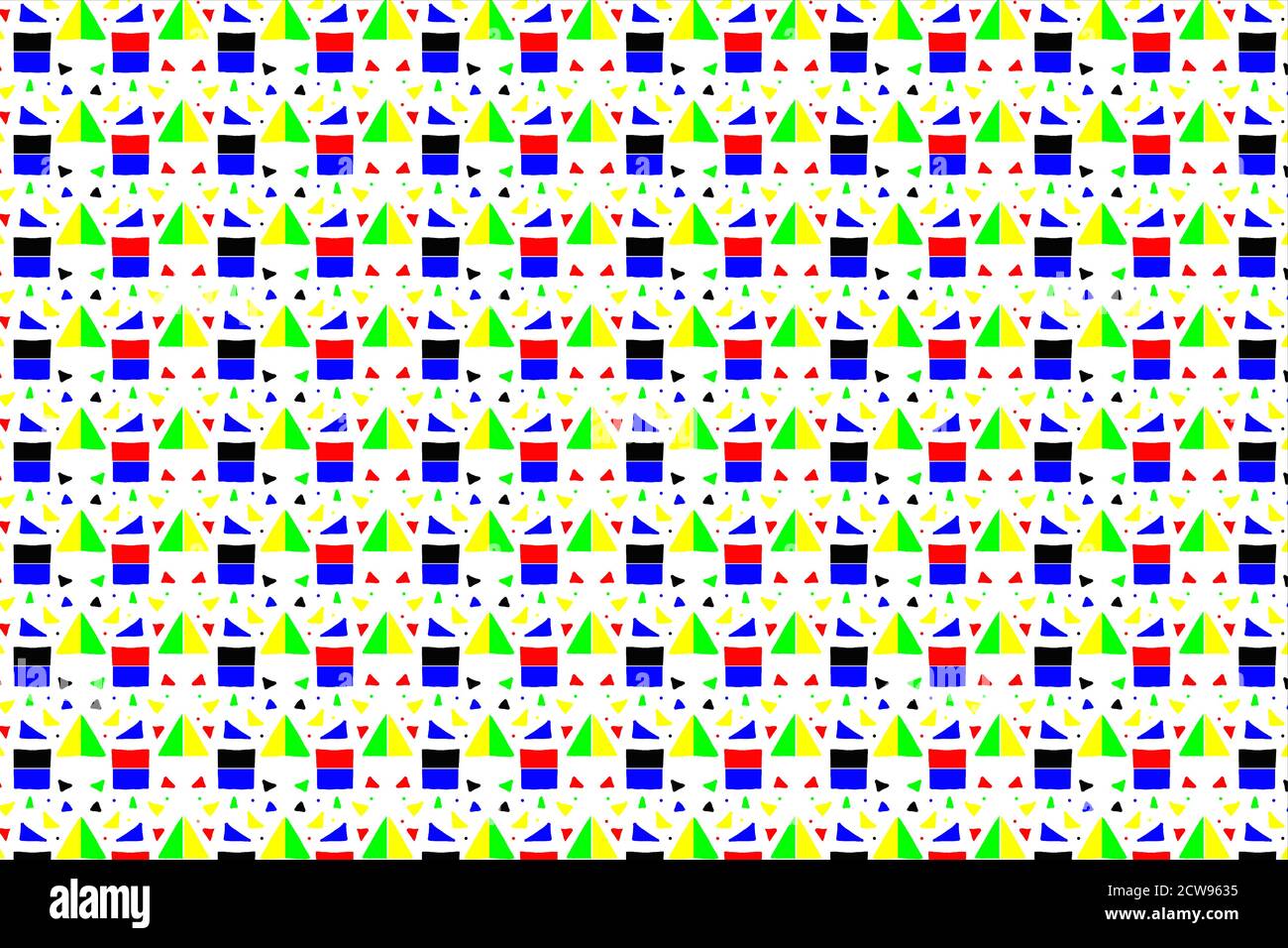Colorful pattern of triangles and rectangles Stock Vector