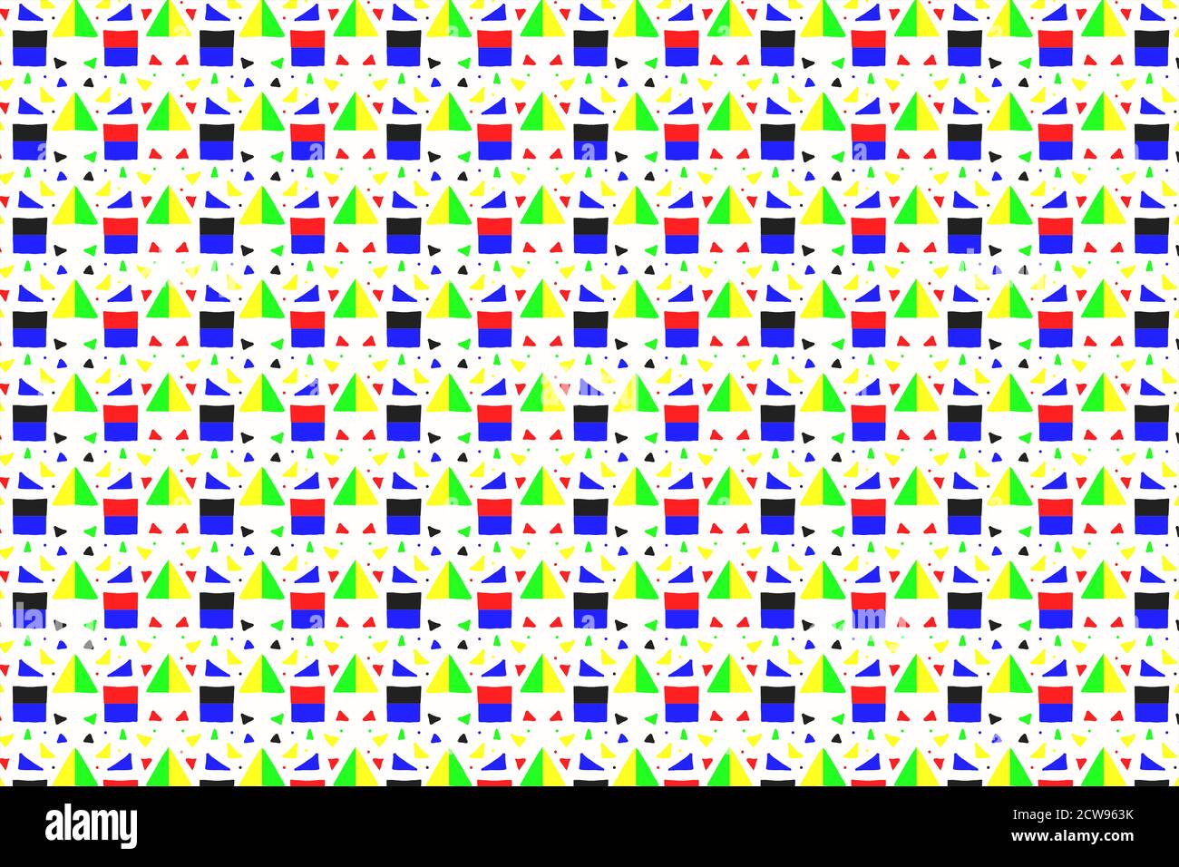Colorful seamless pattern of triangles and rectangles Stock Photo - Alamy