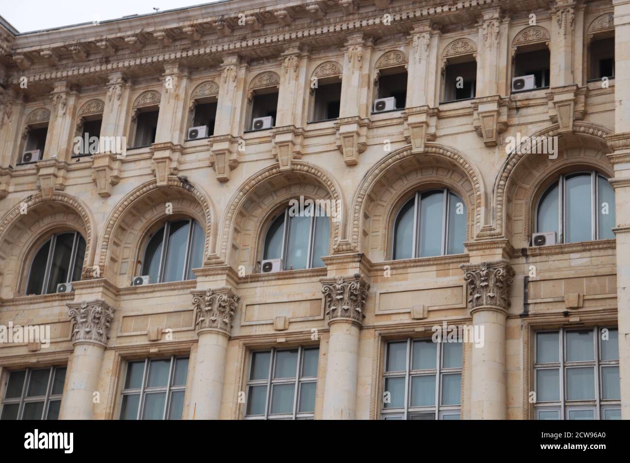 National Museum of Contemporary Art of Romania, architectural details of the building Stock Photo
