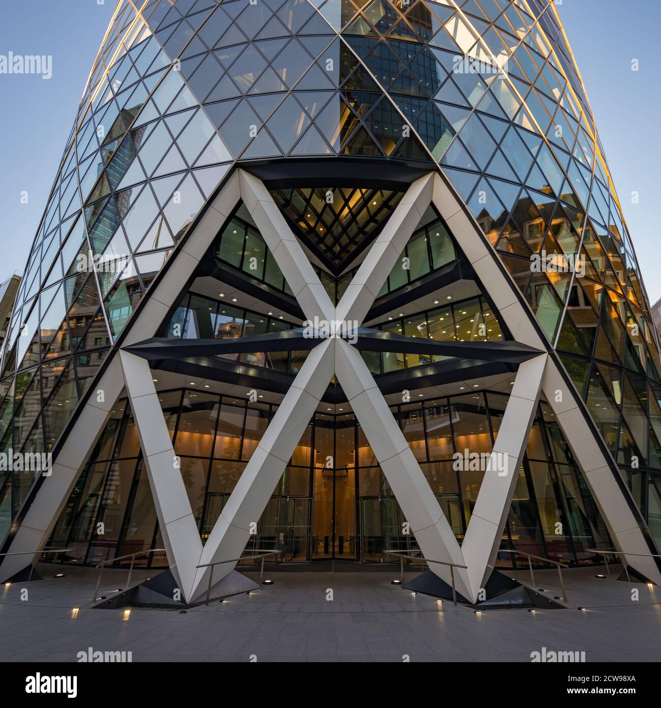Exterior of the Gherkin, City of London, London, United Kingdom Stock Photo