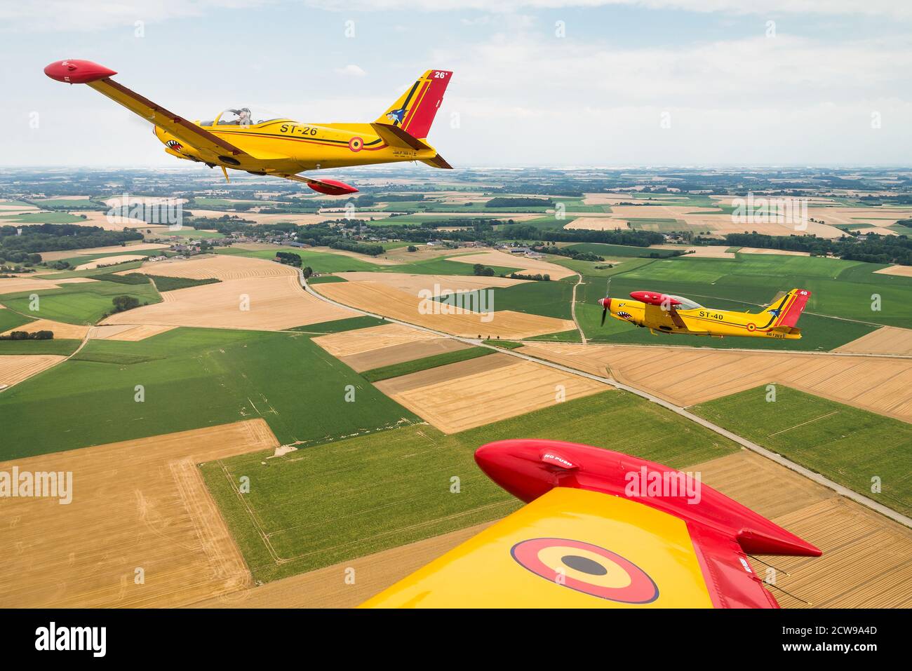 The SIAI-Marchetti SF.260 military trainer aircraft of the Belgian Air Force. Stock Photo