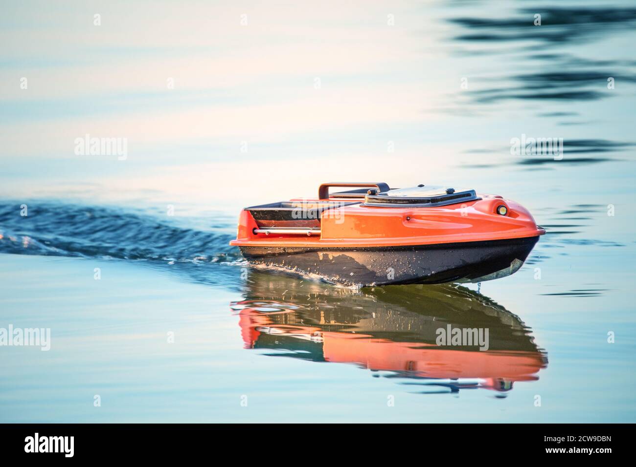 A small radiocontrolled boat for fish detection and fishing Stock