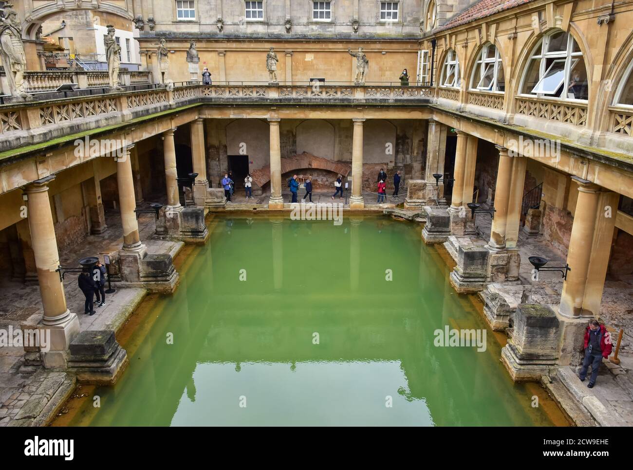 The Great Bath in Roman Baths, Bath, England Stock Photo Alamy