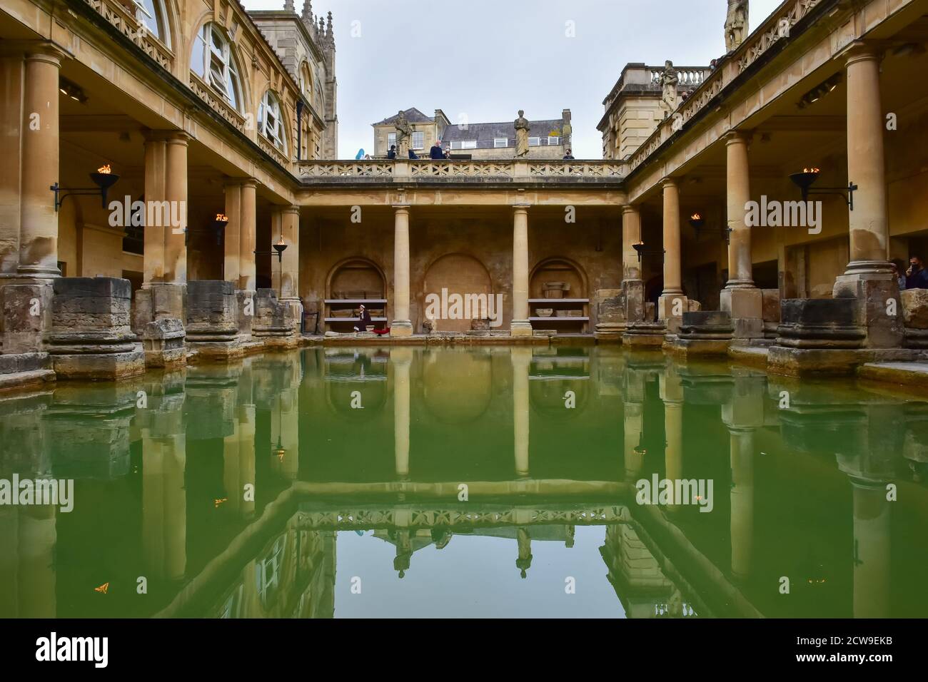 The Great Bath in Roman Baths, Bath, England Stock Photo Alamy