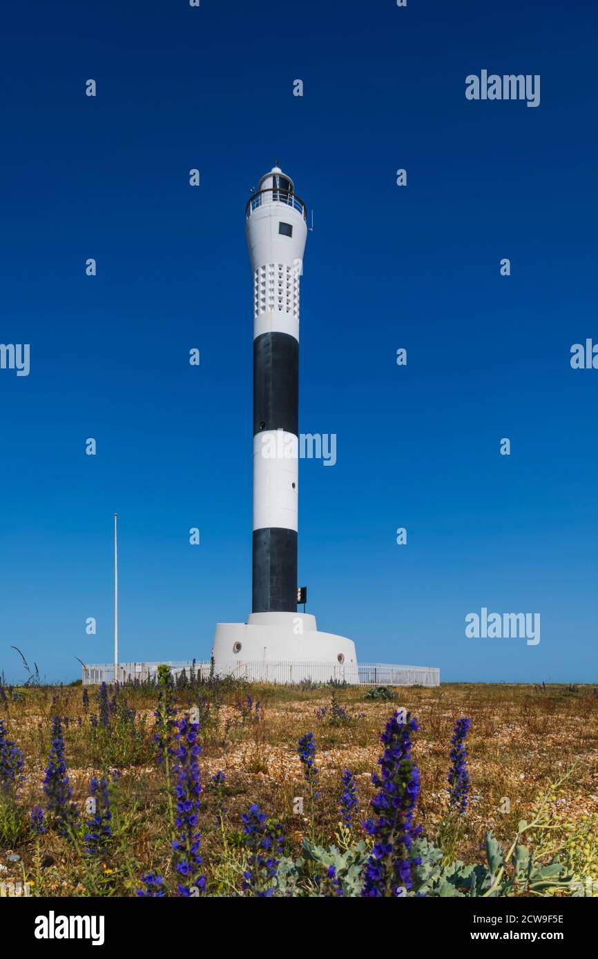 England, Kent, Dungeness, The New Lighthouse Stock Photo