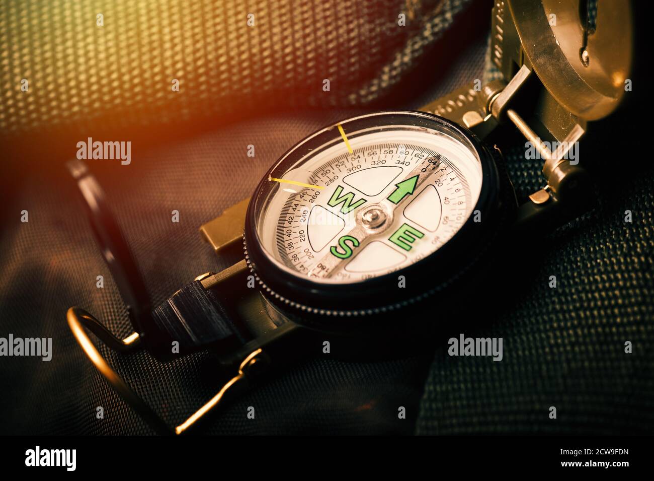 Military Using Compass closeup military style of compass for military or camping Stock Photo ...