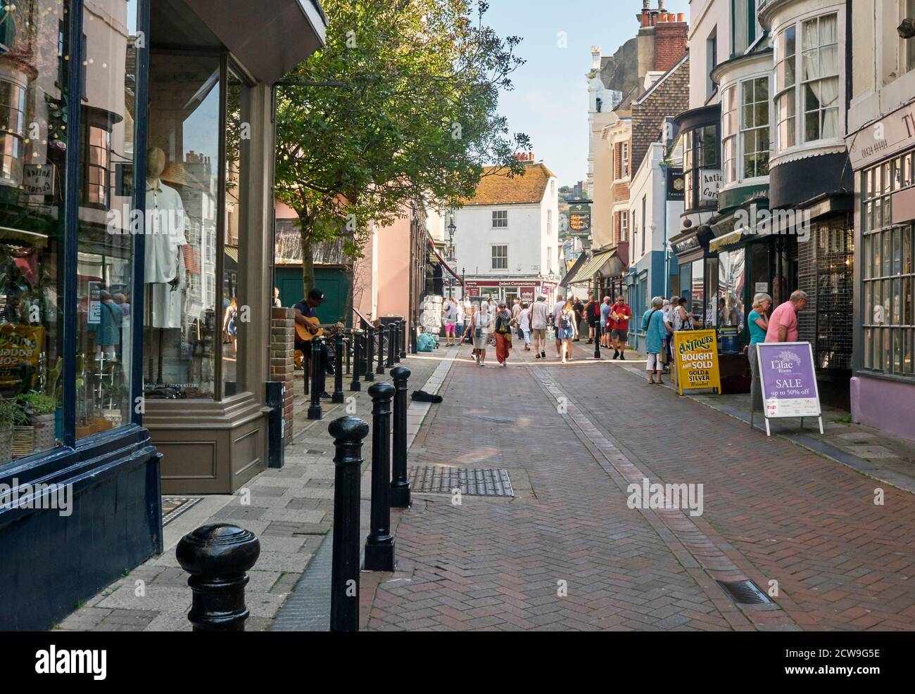 George Street,  Hastings Old Town, East Sussex, UK Stock Photo