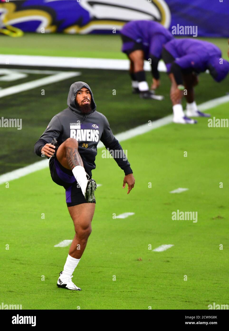 Baltimore, United States. 13th Oct, 2019. Baltimore Ravens fan Ida Warfield  wears a Super Bowl ring hat during the first half of an NFL game against  the Cincinnati Bengals at M&T Bank