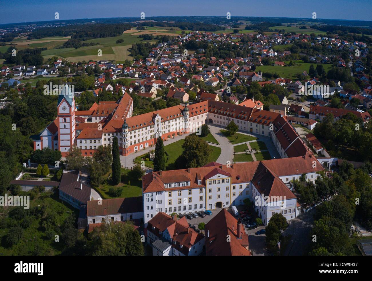 Scheyern, Bavaria, Germany, 19th September 2020.  Scheyern Benedictine Abbey and monastery with Heiligkreuzkapelle der Klosterkirche (since 1077) © Pe Stock Photo