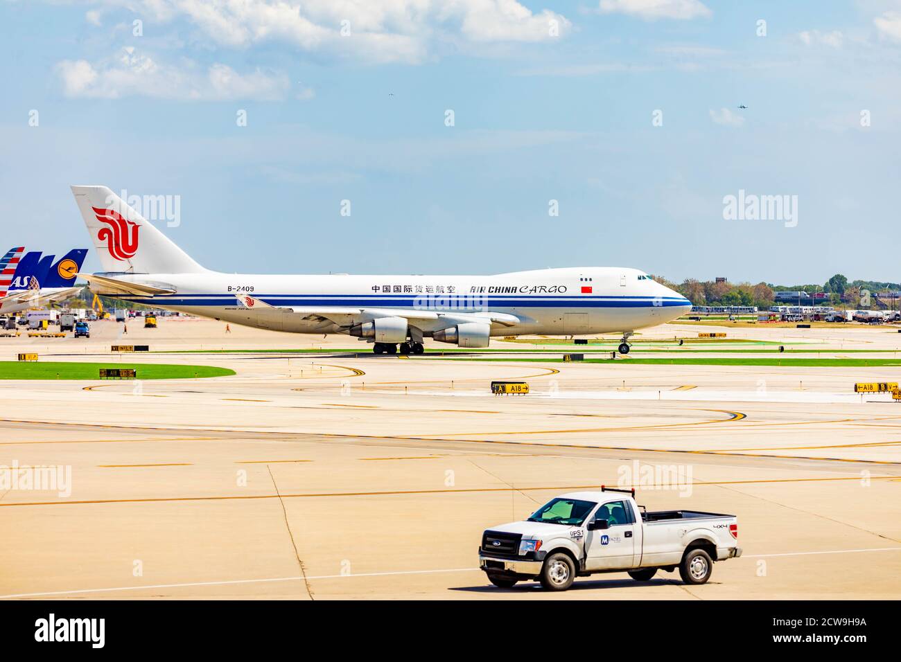 Chicago, IL / USA 8/28/2020 China cargo airlines plane at the