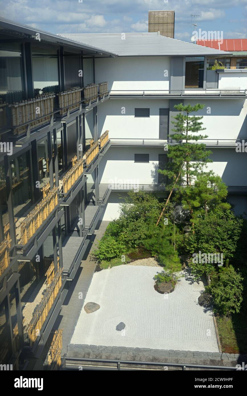 The rock garden at the Ritz Carlton luxury hotels and resorts, Kyoto JP Stock Photo