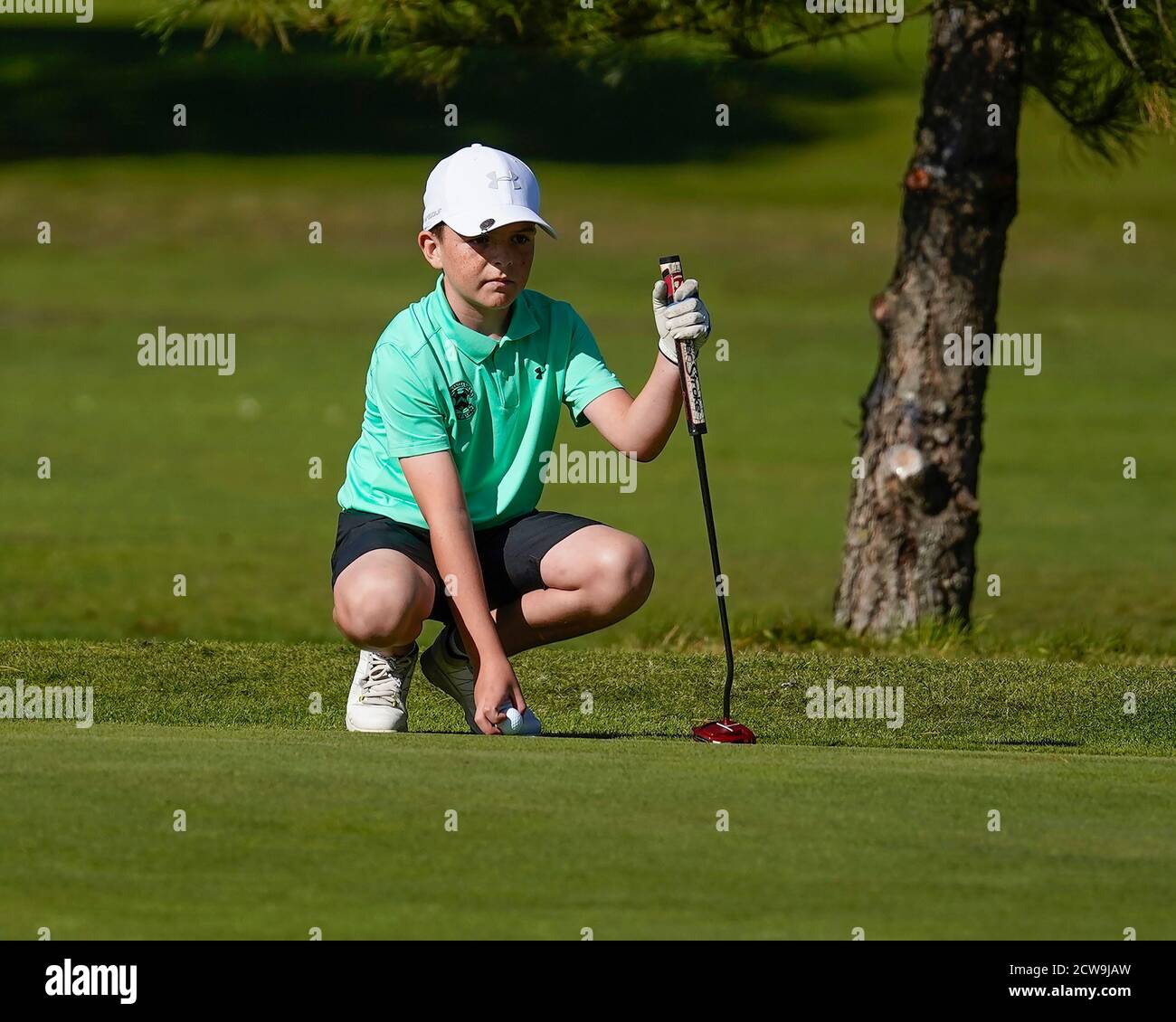 Swansea, UK. 27th Sep, 2020. Karabo Gwet in action during the Junior  European Open Regional Finals at Swansea Bay Golf Club. Credit: SOPA Images  Limited/Alamy Live News Stock Photo - Alamy