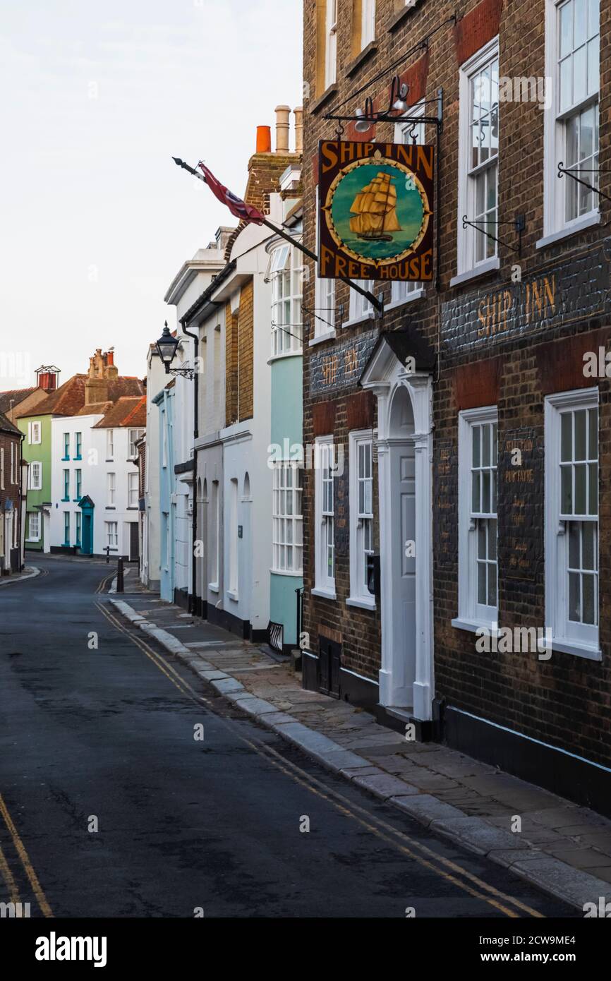 England, Kent, Deal, The Ship Inn Pub and Street Scene Stock Photo