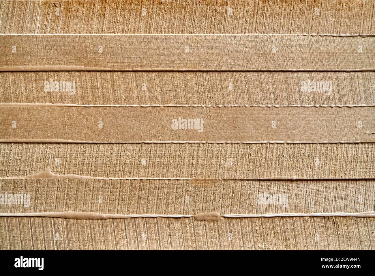 Wood texture. Gluing and clamping wooden panels. Wooden furniture ...