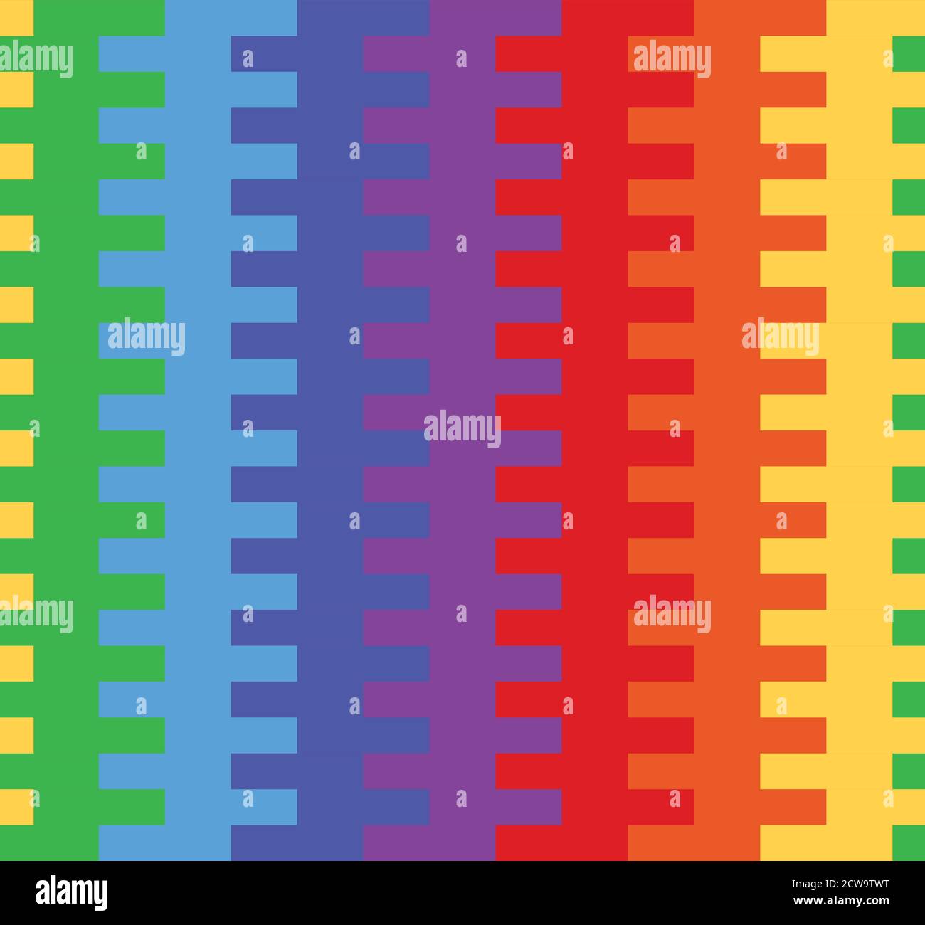 Seamless texture with rainbow basket weaving. Multicolored blocks. Vector child pattern for wrapping paper, wallpaper in the nursery and your creativi Stock Vector
