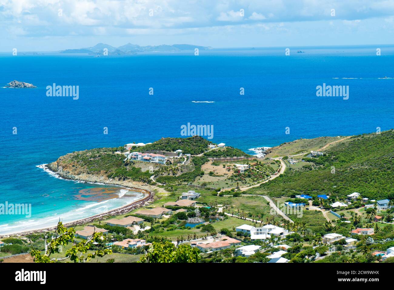 The caribbean island of St.maarten / st.martin cityscape.Guana bay Sint maarten Stock Photo Alamy