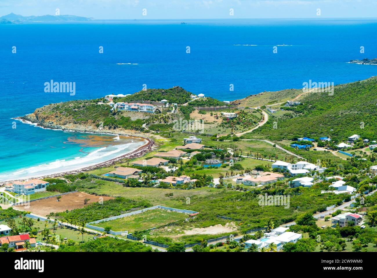 The caribbean island of St.maarten / st.martin cityscape, Guana bay Sint maarten Stock Photo