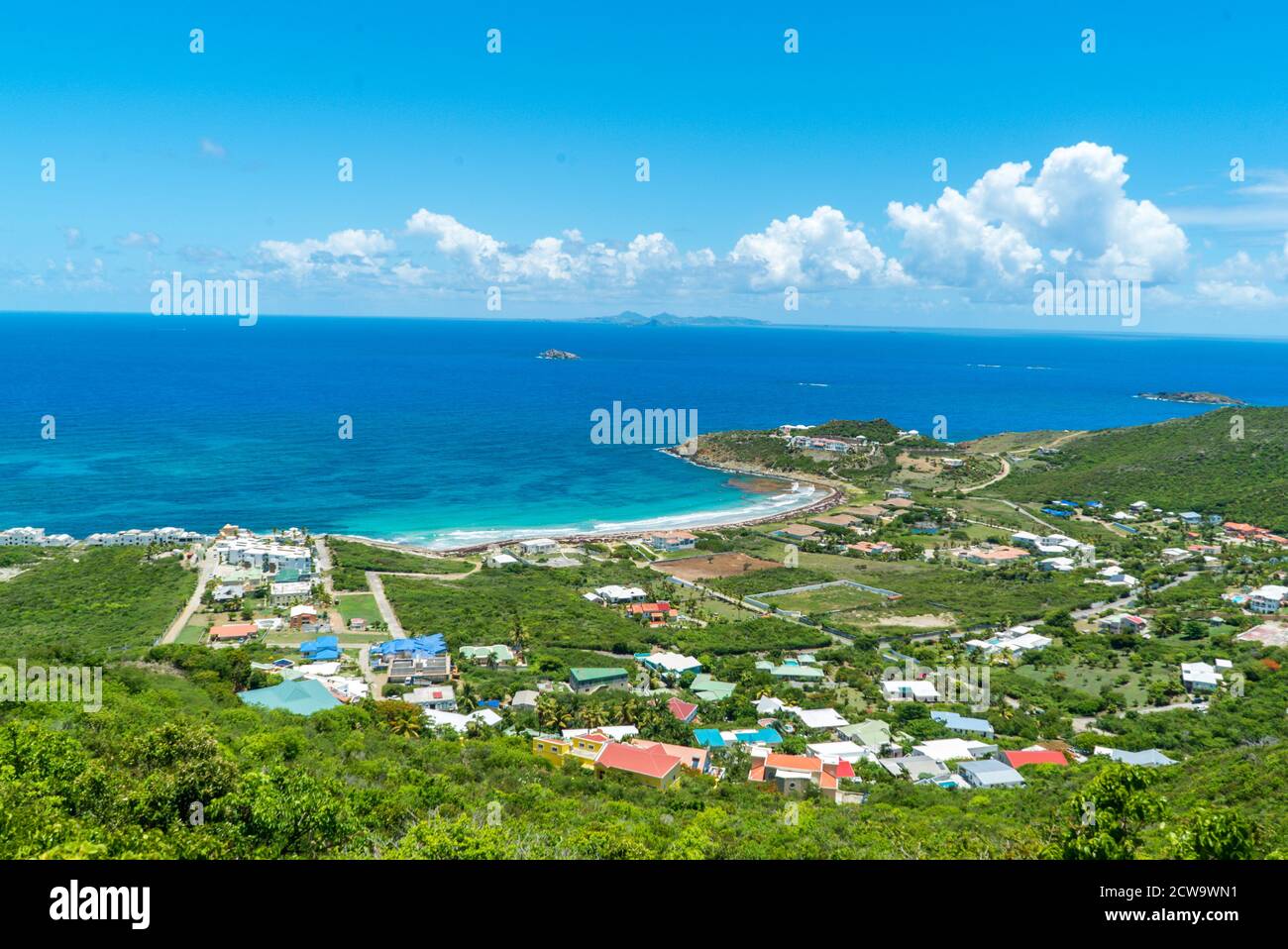The caribbean island of St.maarten / st.martin cityscape, Guana bay