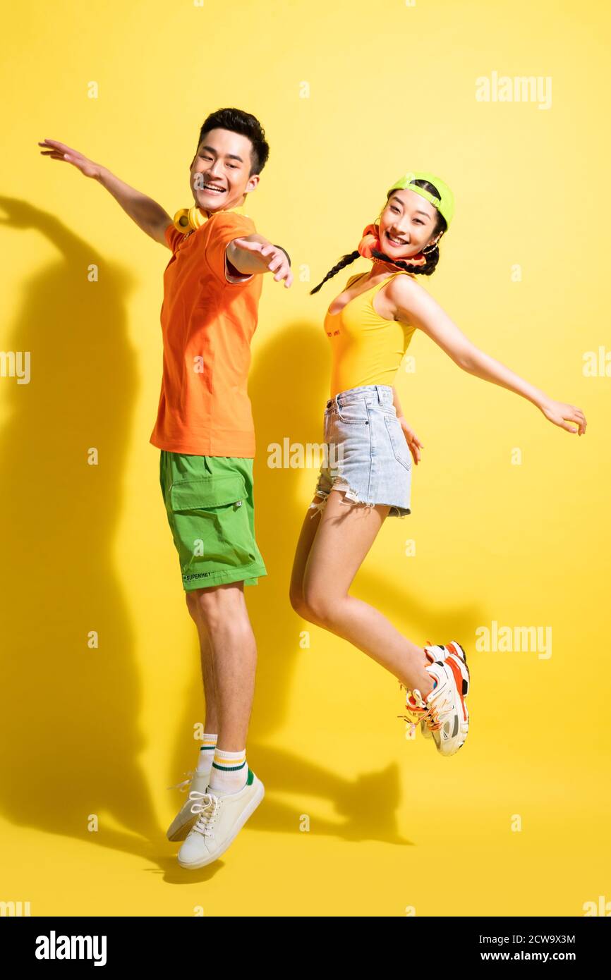 Play happy young man Stock Photo