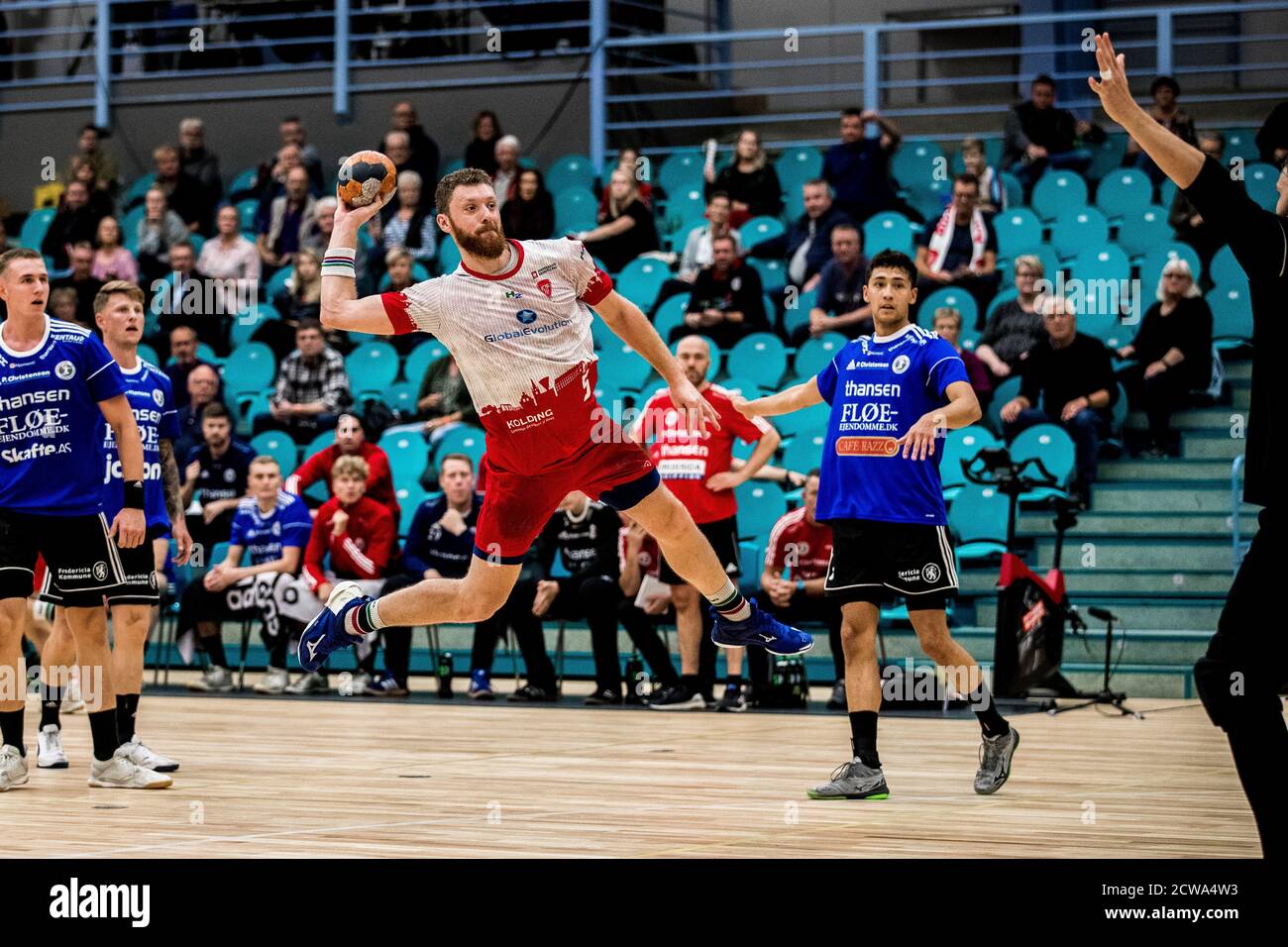Kolding, Denmark. 28th Sep, 2020. Alexander Morsten (5) of KIF Kolding seen in the Danish Men's