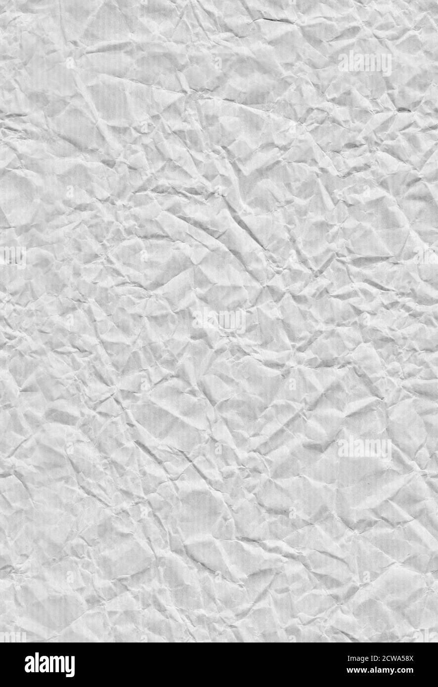 Seamless pattern with a white kraft paper texture crumpled and