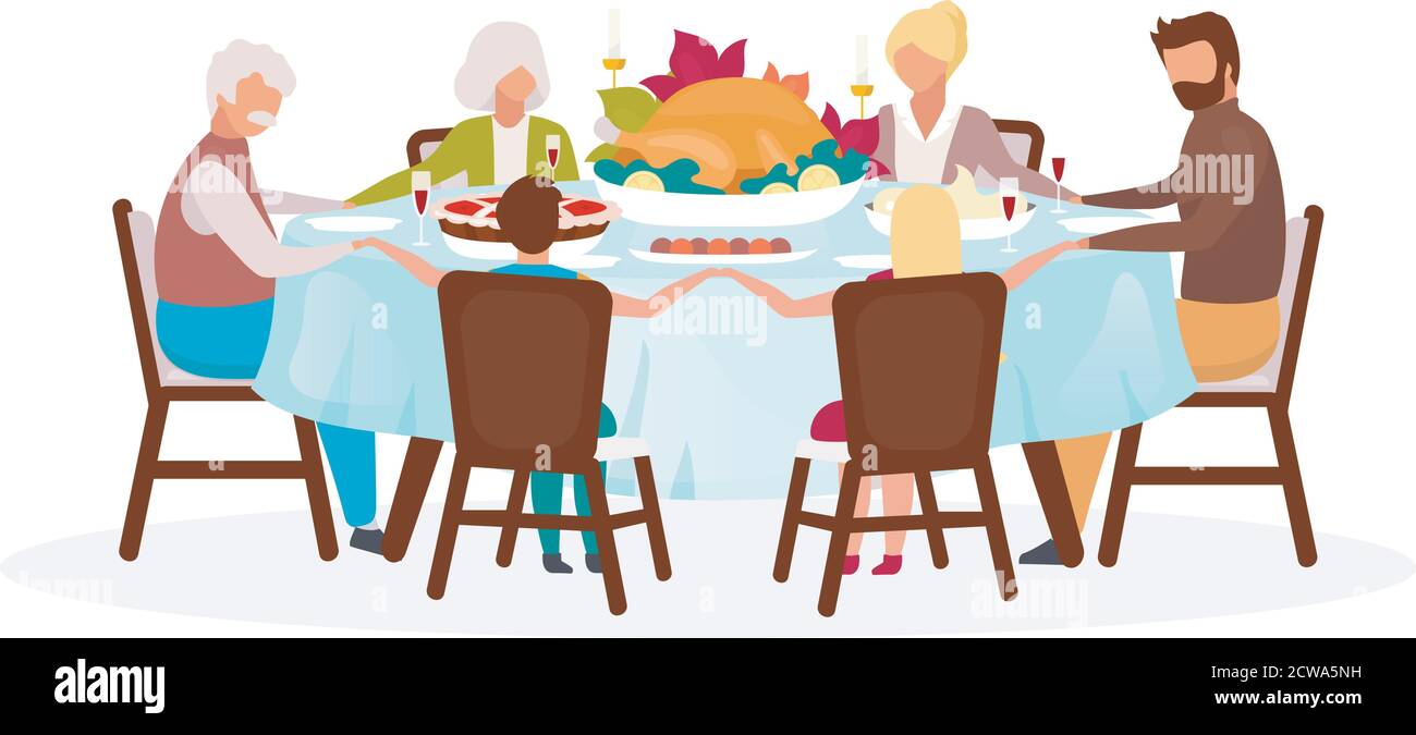 Thanksgiving day flat vector illustration Stock Vector Image & Art - Alamy