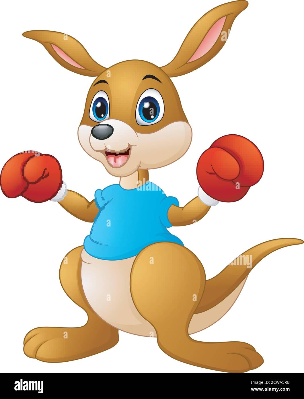 Cartoon illustration of kangaroo boxing Stock Vector Image & Art Alamy