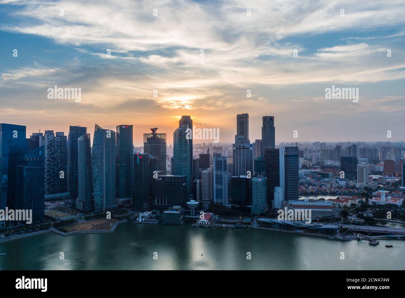 Singapore blue sky clouds aerial hi-res stock photography and images ...