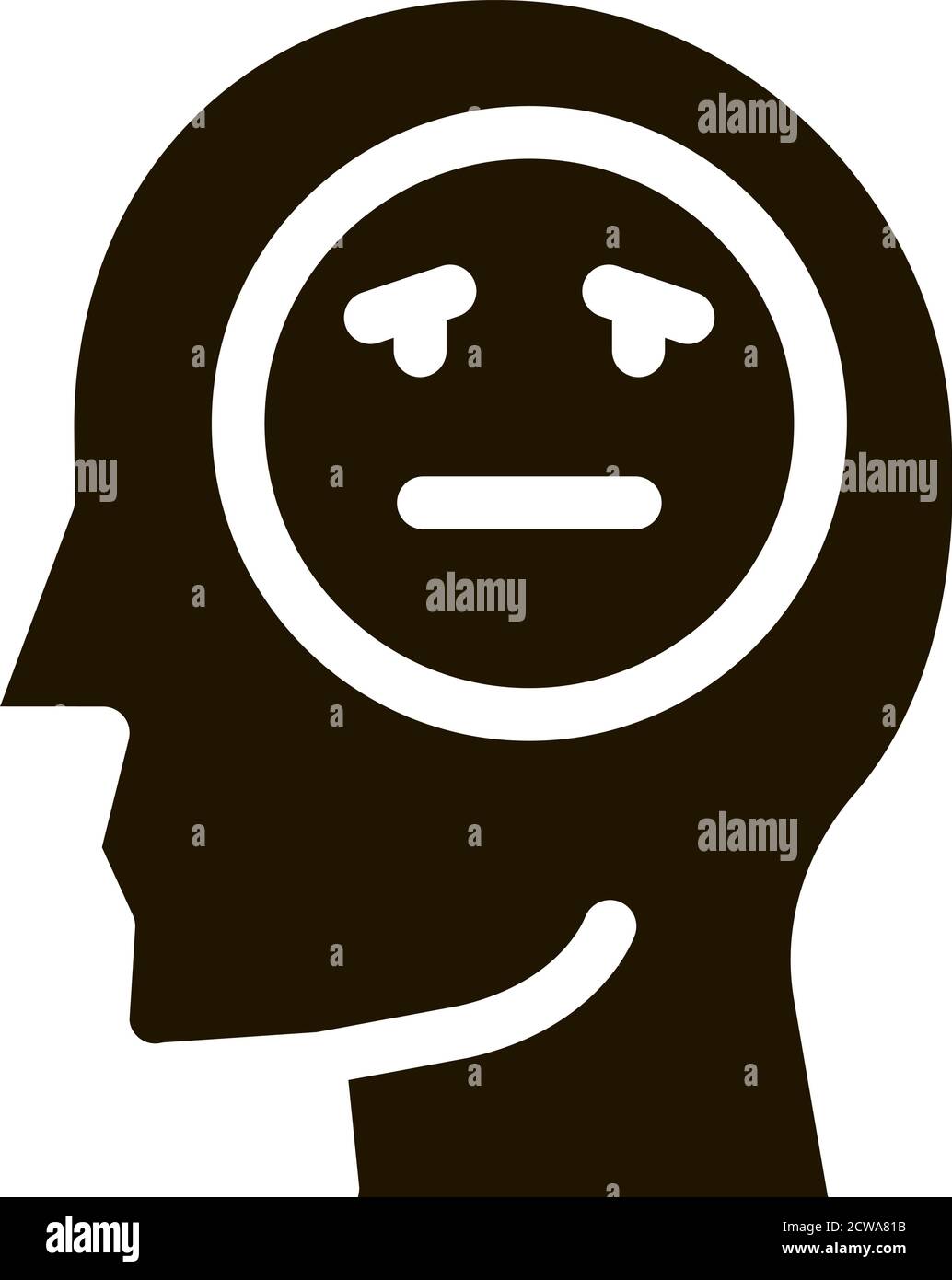 Man Melancholy Smiley Icon Illustration Stock Vector Image & Art Alamy