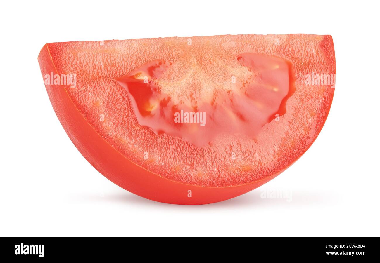 slice of tomato isolated on white background with clipping path Stock ...