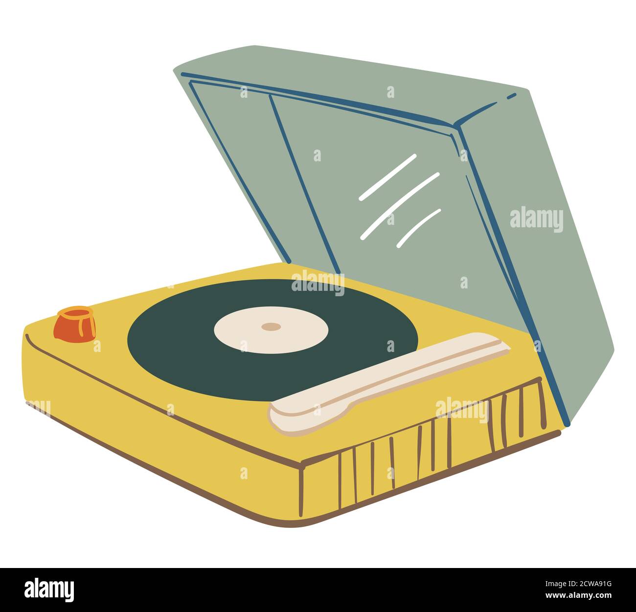 Listening music on vinyl plate with player vector Stock Vector Image & Art  - Alamy