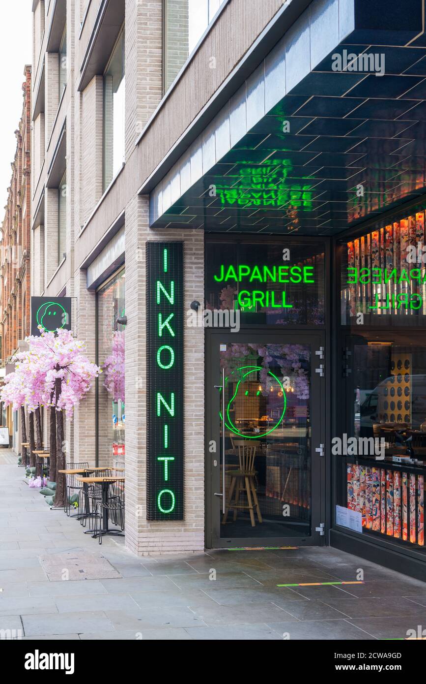 Inko Nito Japanese Grill, Japanese restaurant in Broadwick Street, Soho,  London, England, UK Stock Photo - Alamy