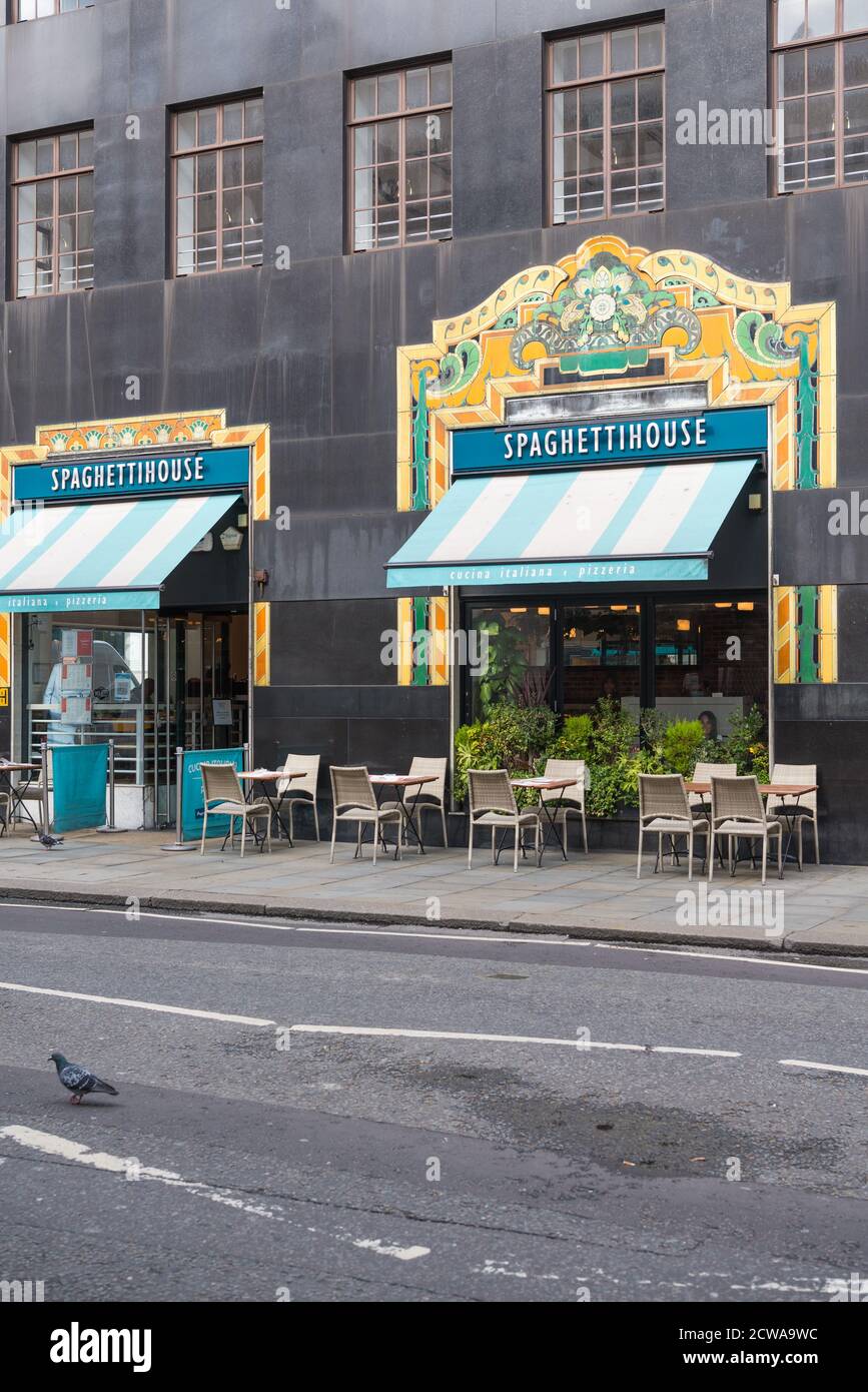 The Spaghetti House Italian restaurant seen from Great Marlborough